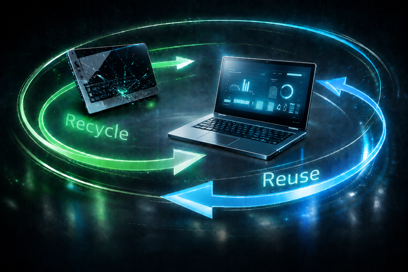 Core Asset Solutions truck with locked containers of IT Equipment