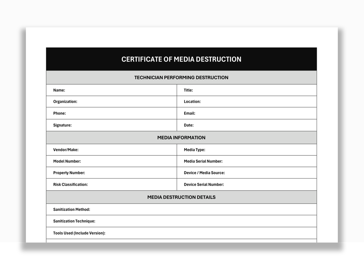 Media sanitization guide resource
